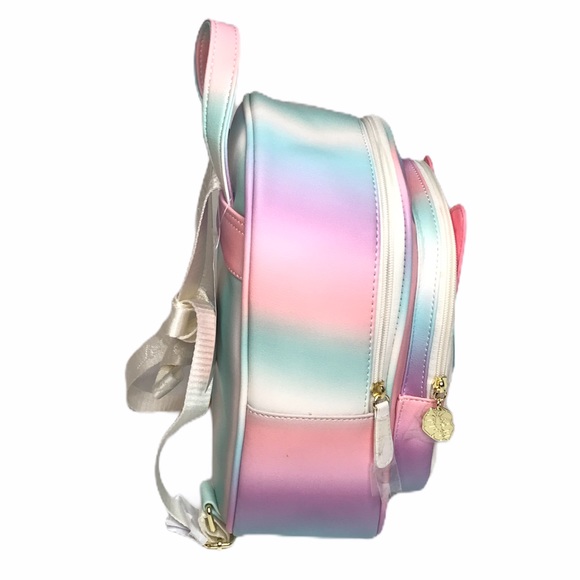 Betsey Johnson Glow In The Dark Cat with Sunglasses Backpack, White, Pink, Ombré - Picture 4 of 11